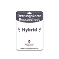 SAFETYBAG® – Die Rettungskarten-Halterung Hülle Tasche für jedes Auto – Shop Produkt Variante S Seitenscheibe Hybrid für Hybrid-Fahrzeuge – Position an der Seitenscheibe oder Frontscheibe