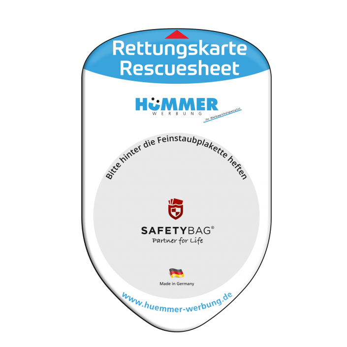 Werbung Referenzen Unternehmen HÜMMER-Werbung – SAFETYBAG® – Die Rettungskarten Rettungsdatenblätter Halterung Hülle Tasche für jedes Auto – für Fuhrpark Mitarbeiter nachhaltiges Werbegeschenk Give-away