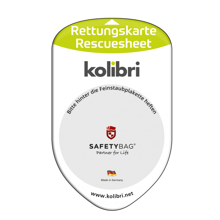 Werbung Referenzen Unternehmen KOLIBRI – SAFETYBAG® – Die Rettungskarten Rettungsdatenblätter Halterung Hülle Tasche für jedes Auto – für Fuhrpark Mitarbeiter nachhaltiges Werbegeschenk Give-away