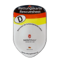 KFZ PKW Auto Car Rettungskarten Rescue Card Rettungsdatenblatt Halterung Tasche Huelle Safetybag F Front Deutschland