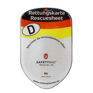 KFZ PKW Auto Car Rettungskarten Rescue Card Rettungsdatenblatt Halterung Tasche Huelle Safetybag F Front Deutschland