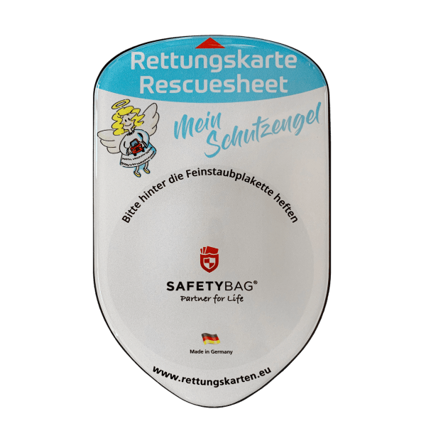 KFZ PKW Auto Car Rettungskarten Rescue Card Rettungsdatenblatt Halterung Tasche Huelle Safetybag F Front Schutzengel