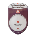 KFZ PKW Auto Car Rettungskarten Rescue Card Rettungsdatenblatt Halterung Tasche Huelle Safetybag F Front Standard Schwarz