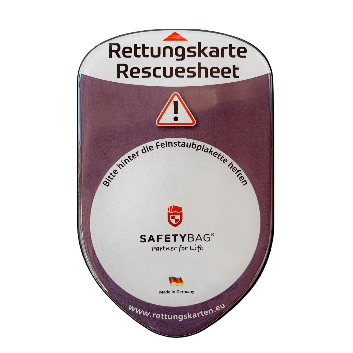 SAFETYBAG Rettungskarten im Auto für mehr Chancen im Unfall