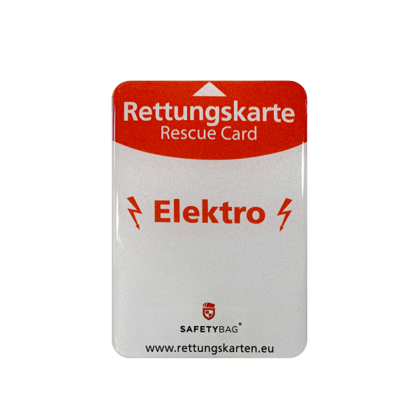 KFZ PKW Auto Car Rettungskarten Rescue Card Rettungsdatenblatt Halterung Tasche Huelle Safetybag S Front Elektro