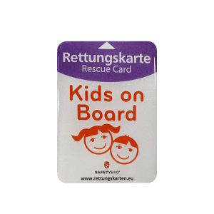 KFZ PKW Auto Car Rettungskarten Rescue Card Rettungsdatenblatt Halterung Tasche Huelle Safetybag S Front Kids on Board