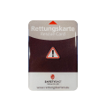 KFZ PKW Auto Car Rettungskarten Rescue Card Rettungsdatenblatt Halterung Tasche Huelle Safetybag S Front Standard Schwarz