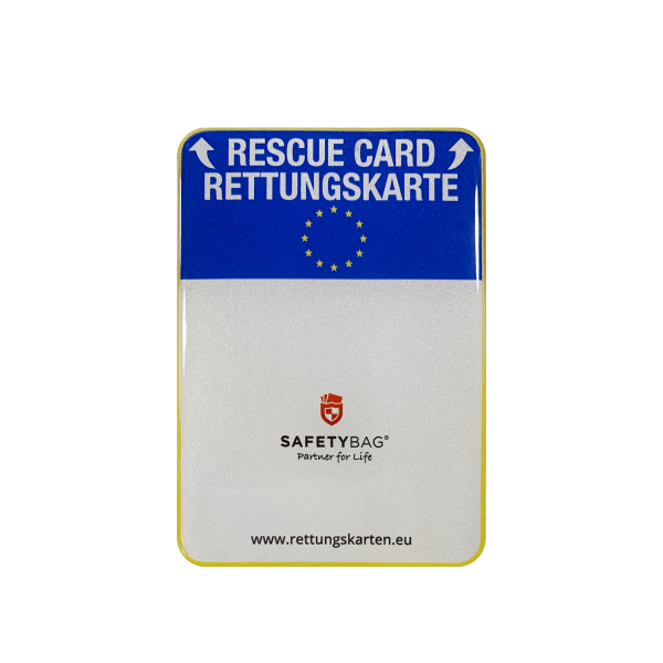 KFZ PKW Auto Car Rettungskarten Rescue Card Rettungsdatenblatt Halterung Tasche Huelle Safetybag S Front Europa VL